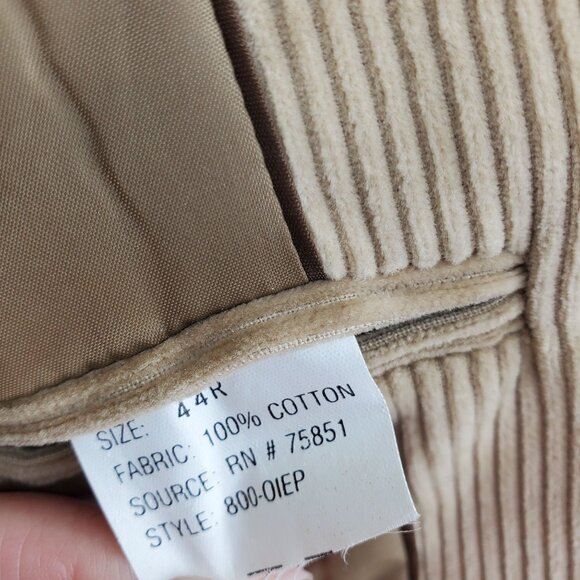 Bret Lawrence Tailored Brown Corduroy Elbow Patch Men's Blazer Suit Jacket 44 R - Picture 15 of 16